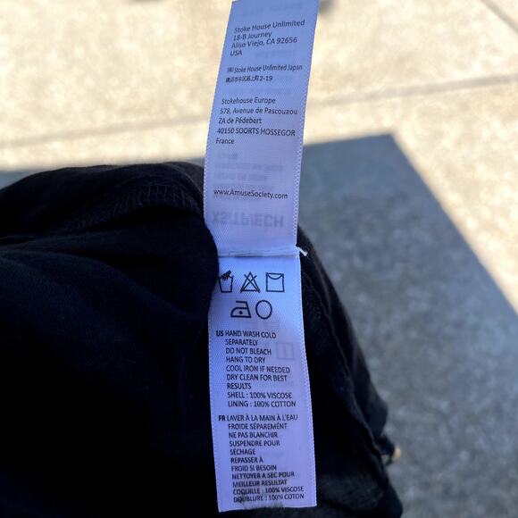 Amuse Society Avenida Del Sol Dress Floral Tie Tassel Strap Women's Extra Small - Picture 12 of 13